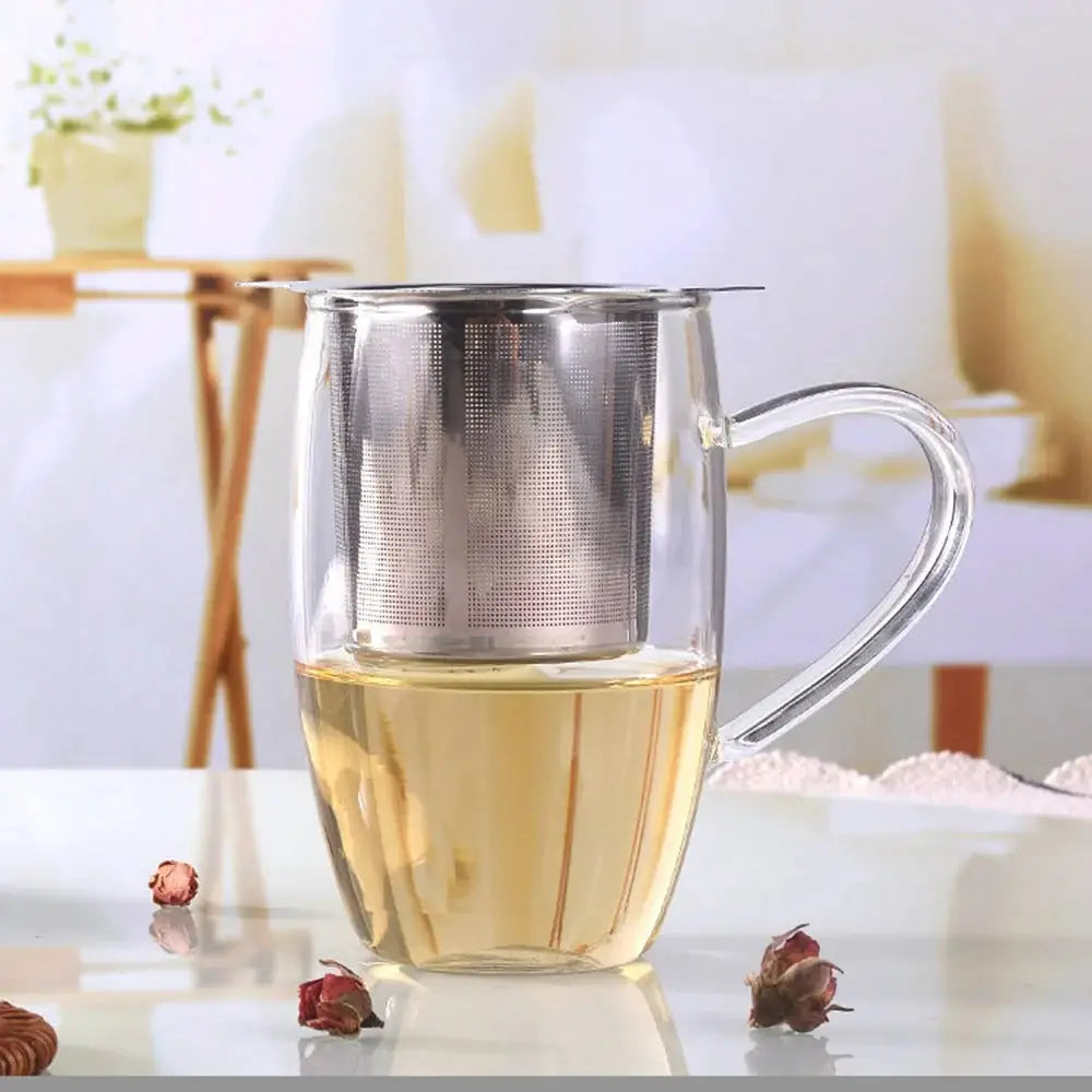 Premium Stainless Steel Tea Infuser with Cover | Leak-Free Tea Filter Accessory